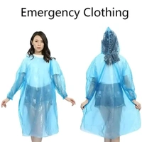 Plastic pocket sized Raincoat, Reusable Free Size Raincoat (Pack Of 5)