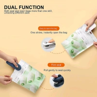 (Top Grade) Mini Bag Sealer, 2 in 1 Seal & Cutter Heat Sealers, TYPE-C USB Charging Portable Bag Reseller, Handle Food Sealer