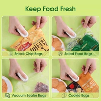 (Top Grade) Mini Bag Sealer, 2 in 1 Seal & Cutter Heat Sealers, TYPE-C USB Charging Portable Bag Reseller, Handle Food Sealer