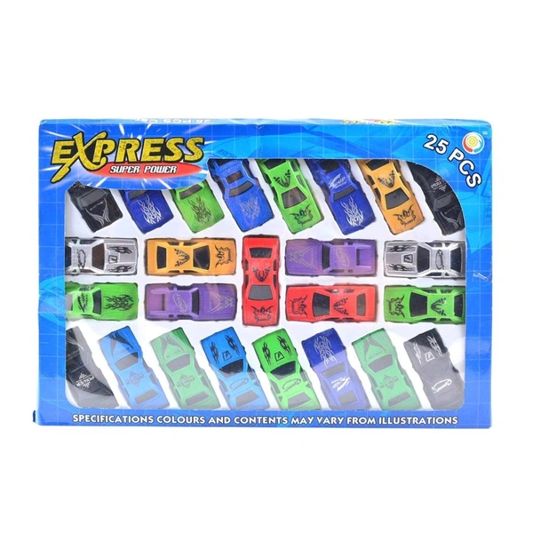 Super Car Set for Kids (Pack of 25) - Multicolor