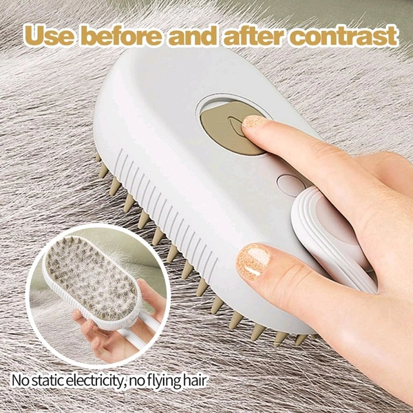 Electric Spray Handle Massage Brush, Hair Removal Brush Steam | Pet Grooming Brush for dogs/cats