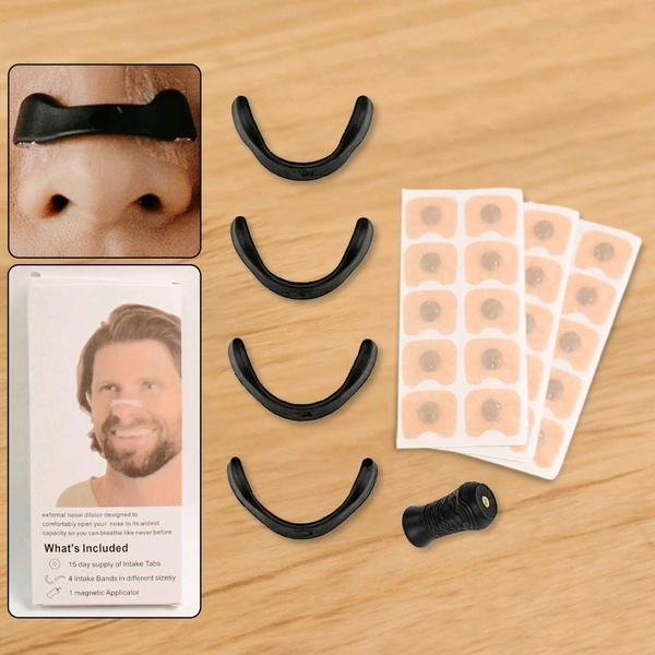 Nasal Strip Starter Kit - Boost Oxygen Intake, Reduce Snoring, Improve Sleep Quality - Sweat Resistant, Skin Safe Nasal Strips - Extra Strength Snoring Solution