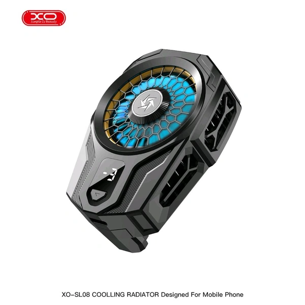 XO SL08 Phone Cooler | Gaming Phone Cooler for Instant Cooling with RGB Lightning- Android and iPhones Compatible- (Black) 