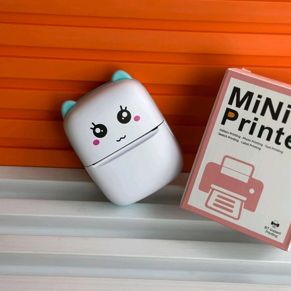 Pocket Mini Printer, Mobile Phone Bluetooth Connection Wireless Mini Thermal Printer with Android or iOS APP for Pictures