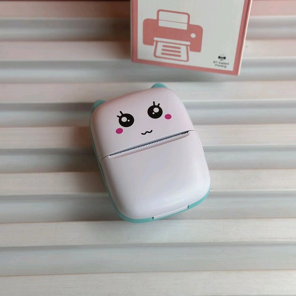 Pocket Mini Printer, Mobile Phone Bluetooth Connection Wireless Mini Thermal Printer with Android or iOS APP for Pictures