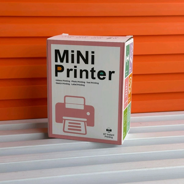 Pocket Mini Printer, Mobile Phone Bluetooth Connection Wireless Mini Thermal Printer with Android or iOS APP for Pictures