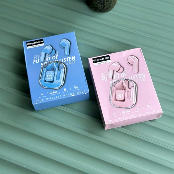 Wireless Bluetooth Earbuds, Stereo in-Ear Headset Earphone, Bluetooth Headphones With Automatic Pair - Sky Blue