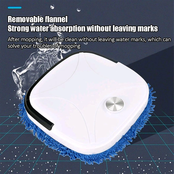 USB Rechargeable Automatic Smart Floor Cleaning Robot – Dry & Wet Mopping Machine with Microfiber Pads for Home