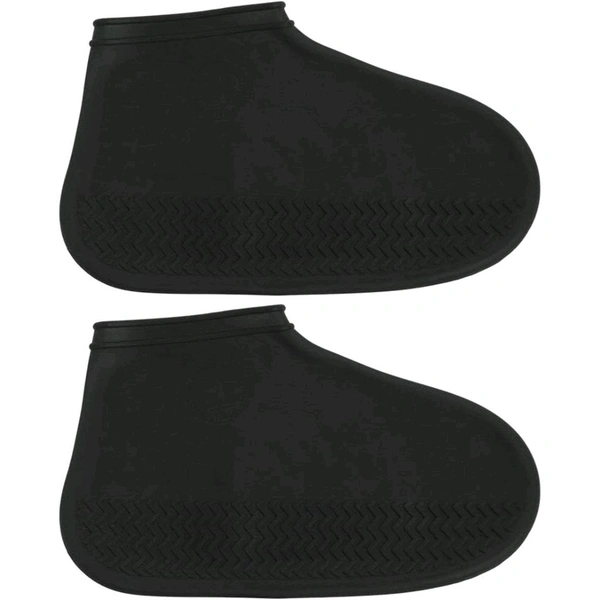 Non-Slip Silicone Reusable Waterproof Rain Shoes Covers Slip-Resistant Rubber Rain Boot Overshoes (1 Pair / Small / Mix Color)