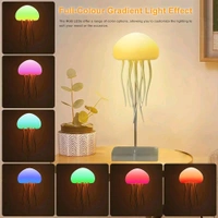 Jellyfish Ambient Lamp with Moving Tentacles | Touch Control | Type-C Rechargeable | Hanging or Tabletop Use