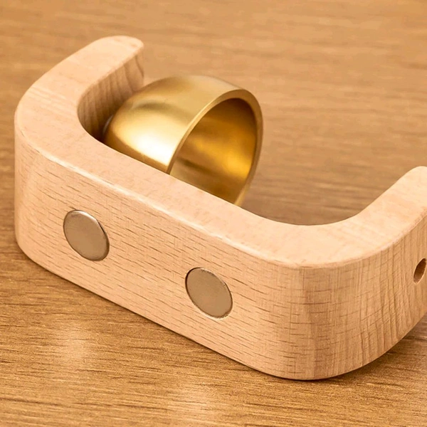 Premium Desktop Japanese-Style Zen Bell for Meditation and Mindfulness – Wooden Stand with Brass Chime Ball