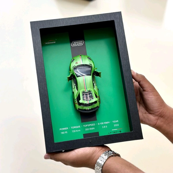 Premium Framed Car Model โ 3D Wall Decor for Auto Enthusiasts, Unique Models - SRB4