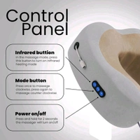 Blueidea Cordless Neck Massage Pillow | Rechargeable Vibrating U-Shaped Travel Pillow for Neck, Shoulder & Back Pain Relief | Soft Memory Foam with Adjustable Fit