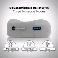Blueidea Cordless Neck Massage Pillow | Rechargeable Vibrating U-Shaped Travel Pillow for Neck, Shoulder & Back Pain Relief | Soft Memory Foam with Adjustable Fit
