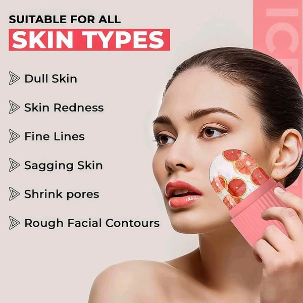 Beauty Face Massage Ice Roller for Face & Eye Reusable Face Rollers Facial Roller - Pack Of 4