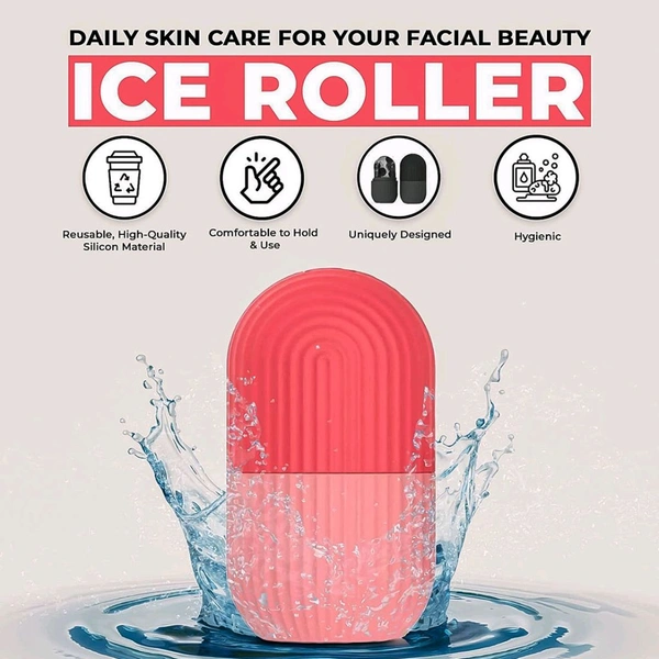 Beauty Face Massage Ice Roller for Face & Eye Reusable Face Rollers Facial Roller - Pack Of 4
