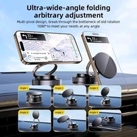 Mini Magnetic Phone Holder – 360° Rotating Vacuum Suction Bracket for Dashboard, Desk, Kitchen | Compact Design, One-Handed Use, Universal Compatibility