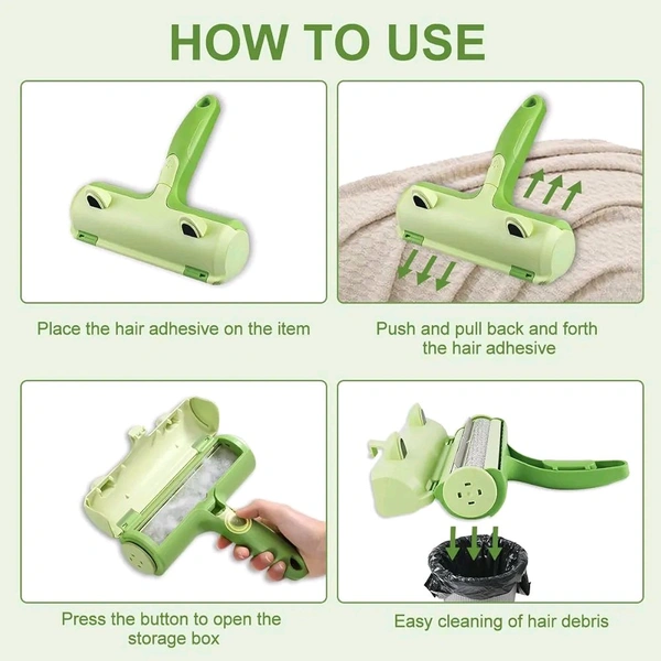 Pet Hair Remover Roller for Furniture, Sofa, and Beds – Reusable Self-Cleaning Brush with Dust Storage Box, No Battery Needed – Ideal for Cats & Dogs