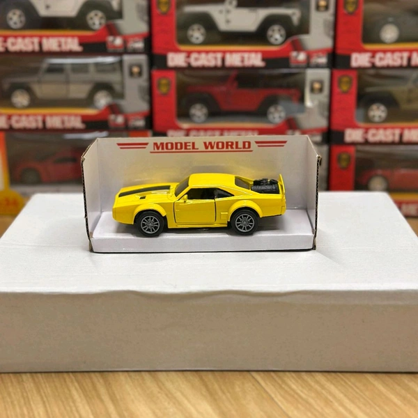 Die-Cast Toy Cars – Realistic Pull-Back Models with Openable Doors | Display-Ready Collectibles for All Ages - Yellow
