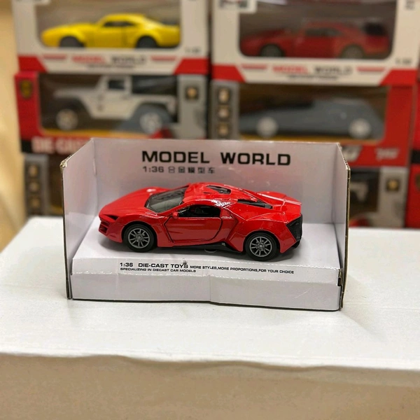 Die-Cast Toy Cars – Realistic Pull-Back Models with Openable Doors | Display-Ready Collectibles for All Ages - Red