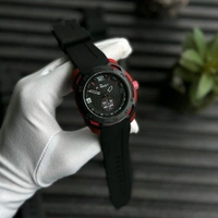 Forest Men’s Classic Analog Watch – Elegant Dial, Date Display – Formal & Casual Wear - Red