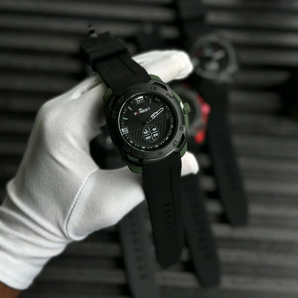 Forest Men’s Classic Analog Watch – Elegant Dial, Date Display – Formal & Casual Wear - Green