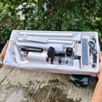 Cordless Handheld Vacuum Cleaner 2-in-1 Stick & Mini Design – Strong Suction for Home & Car Cleaning with Multiple Nozzles, USB Rechargeable, Lightweight & Portable (White)