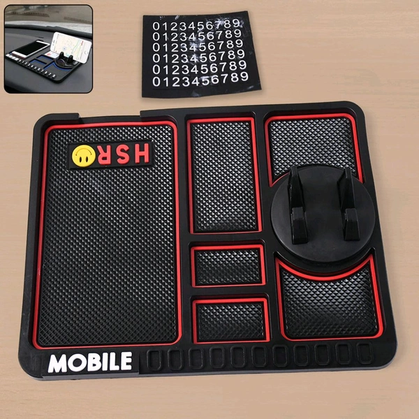 Non-Slip Car Dashboard Mat Anti-Slip Multifunctional Keys Cell Phone Holder Pad Car Phone Holder (1 Pc)