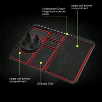 Non-Slip Car Dashboard Mat Anti-Slip Multifunctional Keys Cell Phone Holder Pad Car Phone Holder (1 Pc)