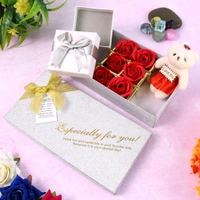 Gift Set Scented Rose Flowers Pack with Teddy