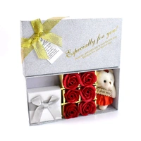 Gift Set Scented Rose Flowers Pack with Teddy
