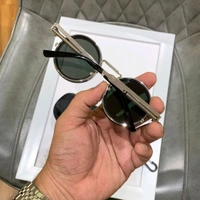 Retro Flip-Up Steampunk Round Sunglasses | Vintage Polarized Goggles with Dual Lens & Spring Arms | UV400 Sun Protection | With Travel Case