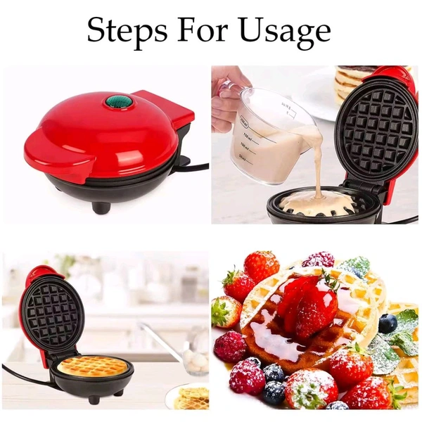 Waffle Maker Machine Waffle Iron Home Appliances Kitchen Gift Easy To Clean, On-Stick Surfaces, Perfect Breakfast, Dessert, Sandwich, Pan Cakes, Panini's / Other Snacks Machine