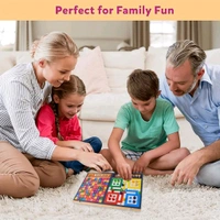 3-in-1 Wooden Board Game Set – Ludo, Snakes & Ladders, and Desktop Football with Playing Pieces & Dice – Foldable Wooden Box Game for Kids & Family Fun – Indoor Tabletop Board Game Kit
