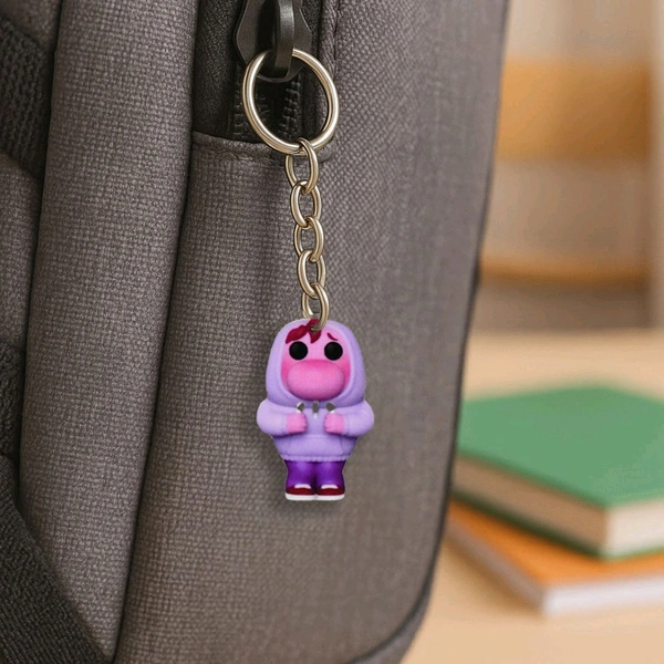 Cartoon Character Keychain | Soft PVC Cartoon Key Ring with Chain for Kids, Girls & Collectors | Ideal for Bags, Backpacks & Keys – 1 Pc