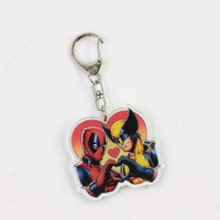 Acrylic Cartoon Character Keychain with Metal Clip – Funky Design for Backpack, Key Ring & Gifting Use