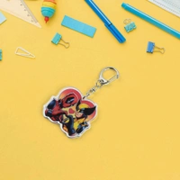 Acrylic Cartoon Character Keychain with Metal Clip – Funky Design for Backpack, Key Ring & Gifting Use