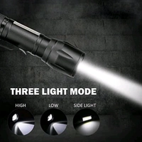 Rechargeable COB LED Flashlight with Side Light & Waterproof Design