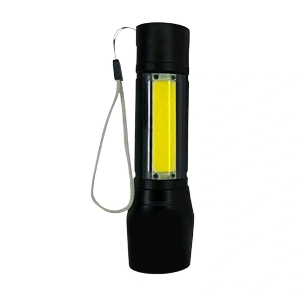 Rechargeable COB LED Flashlight with Side Light & Waterproof Design