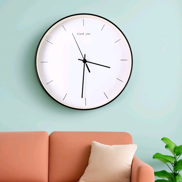 Minimalist Wall Clock with Accessories – Silent Quartz Movement – Battery Operated – 1 Pc with Hook, Nail & Battery 