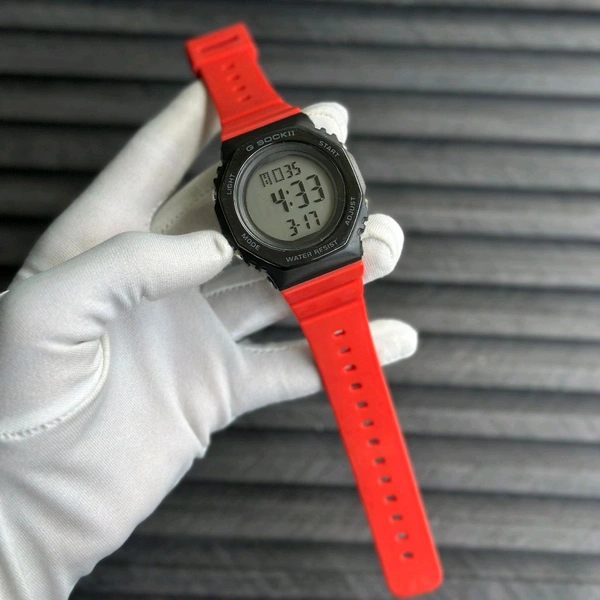 GSock Budget Digital Quartz Watch – Premium Style at a Budget Price - Red