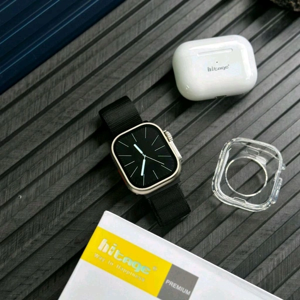 Hitage SW-2826 Ultra Smartwatch Combo (49mm, 2.01") – 7 Straps, Watch Protector, Fast Charger, Bluetooth Calling & Fitness Tracker