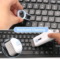7 in 1 Electronic Cleaner kit, Cleaning Kit for Monitor Keyboard AirPods, Screen Dust Brush Including Soft Sweep, Swipe, AirPods Cleaner Pen, Key Puller and Spray Bottle