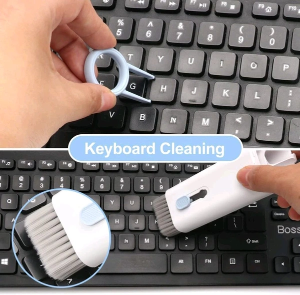 7 in 1 Electronic Cleaner kit, Cleaning Kit for Monitor Keyboard AirPods, Screen Dust Brush Including Soft Sweep, Swipe, AirPods Cleaner Pen, Key Puller and Spray Bottle
