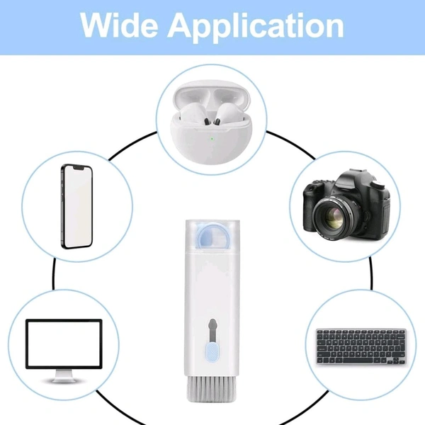 7 in 1 Electronic Cleaner kit, Cleaning Kit for Monitor Keyboard AirPods, Screen Dust Brush Including Soft Sweep, Swipe, AirPods Cleaner Pen, Key Puller and Spray Bottle
