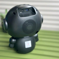 Hitage Robo 8W Bluetooth Speaker with RGB Lights, TWS, FM & USB Support - Black