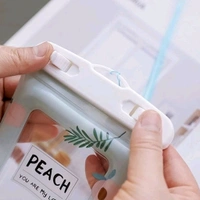 Waterproof Peach Transparent Mobile Pouch with Neck Strap – Touchscreen Dry Bag Cover for Smartphones - Pack Of 1