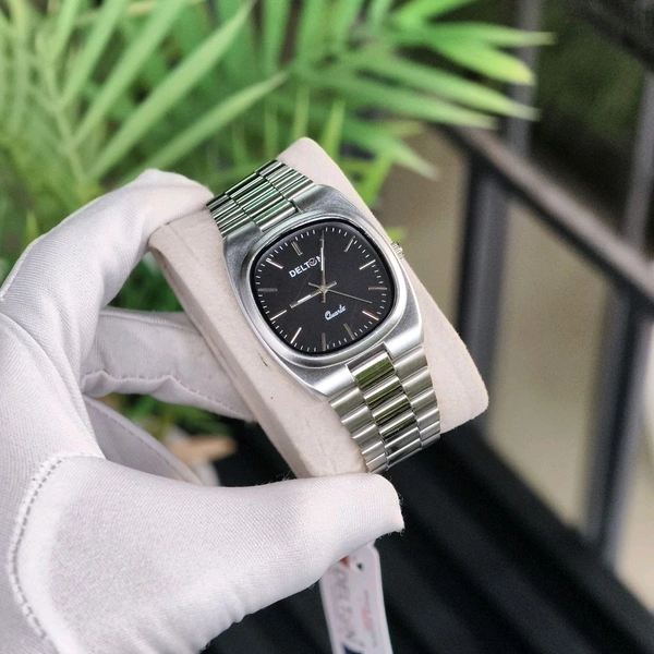 Delton Budget Analog Quartz Watch โ Premium Style at a Budget Price - Black