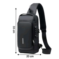 Trendy Anti-Theft Crossbody Sling Bag with USB Charging Port, Combination Lock, and Adjustable Strap for Men and Women – Stylish Multipurpose Shoulder Chest Backpack