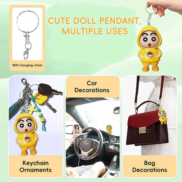 Face Changing Doll Key Holder Cartoon Character Keychain for Men Gifts Dolls 1 Face Changing Doll Toy with Keyring